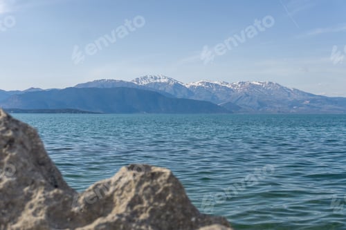 Preview: Lake view of the background of mountain