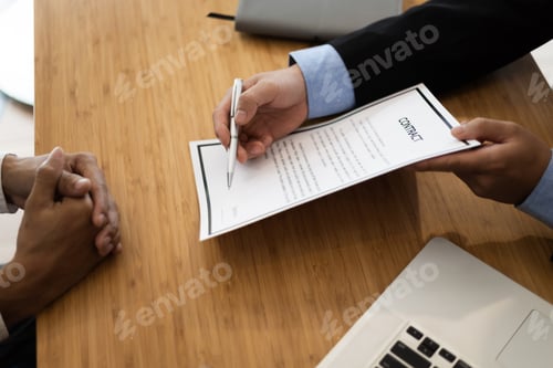 Preview: Signing a legal contract agreement.