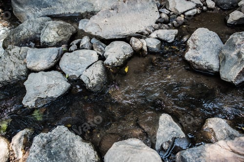 Preview: Waterfall in the nature and stone background