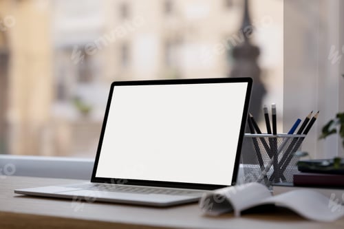 Preview: laptop, mockup, blank screen, computer monitor