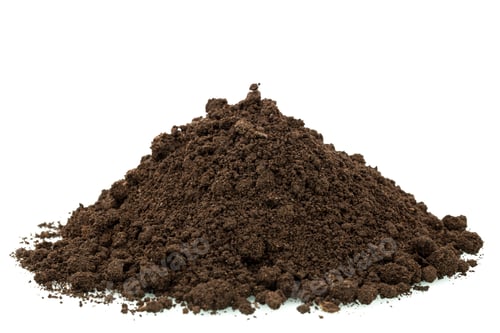 Preview: Heap of soil isolated on white background