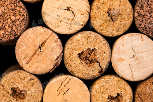 Preview: Close up of a cork wine with different variation of wine color