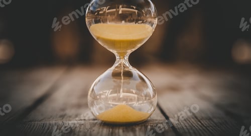 Preview: Hourglass with falling grains of sand