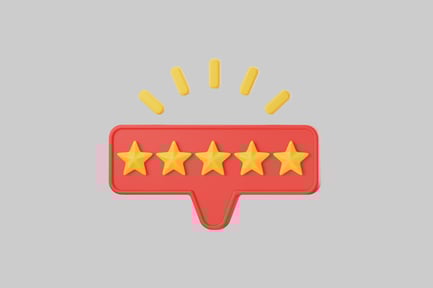 Preview: Customer review with five stars