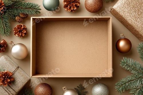 Preview: christmas flat lay background