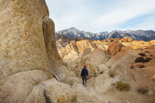 Preview: Hiker on Alabama hills