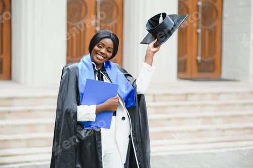 Preview: portrait of Beautiful African-American graduate