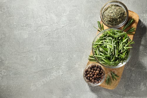 Preview: Seasoning and spices, rosemary, concept of seasoning