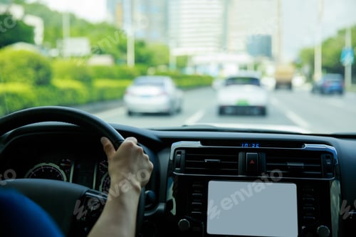 Preview: Driving car on city street