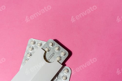 Preview: Birth control pills on pink
