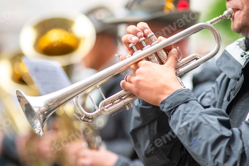 Preview: Trumpet player in military fanfare