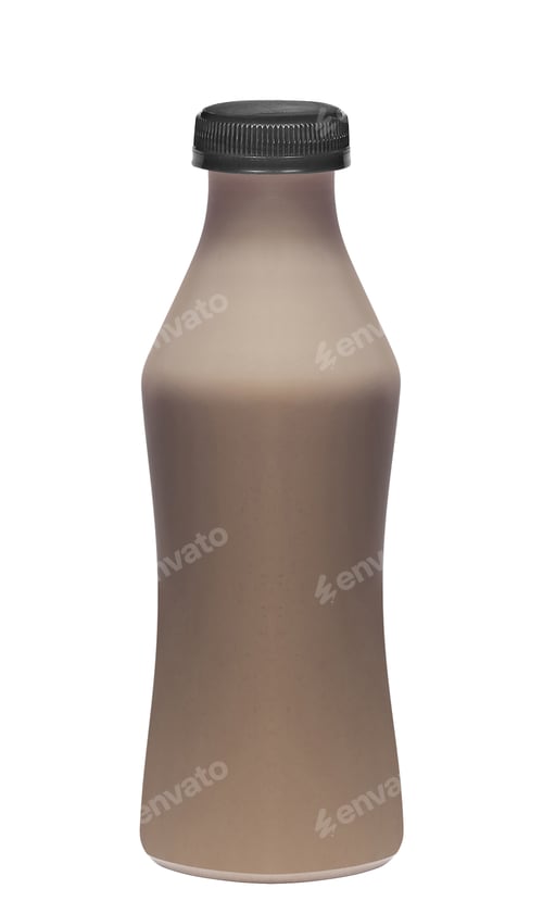 Preview: Bottle of fresh milk chocolate isolated on white background