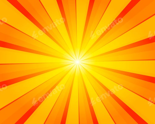 Preview: Illustration of Yellow Red Sunburst Pattern Background