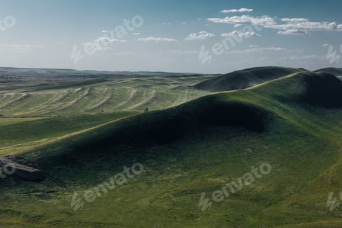 Preview: View of the beautiful green mountains from a height