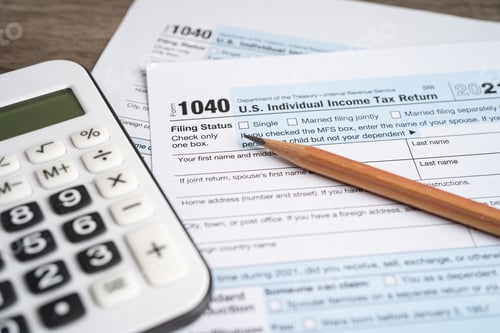 Preview: Form 1040, U.S. Individual Income Tax Return, tax forms in the U.S. tax system.