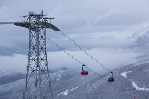 Preview: Peak to Peak Gondola with the Canadian Snow Covered Mountain in Whistler