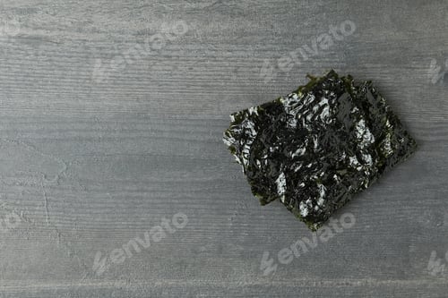 Preview: Concept of Japanese food, seaweed nori, space for text