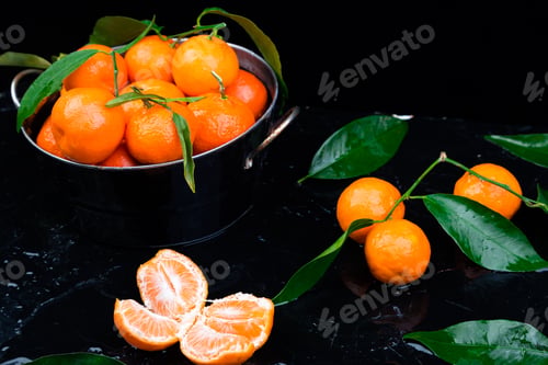 Preview: Tangerines background. Delicious and beautiful Citrus.