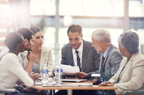 Preview: Shot of a group of diverse businesspeople in a meeting