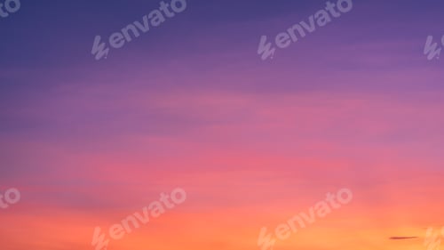 Preview: Colorful sunset sky clouds in the evening on twilight with orange , red, yellow, purple sunlight