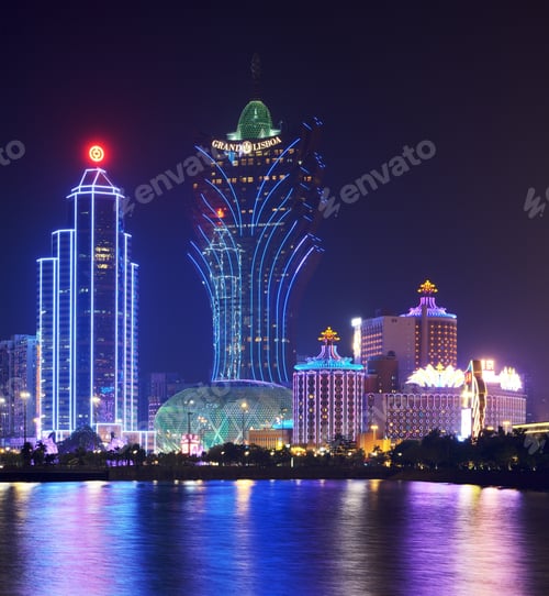 Preview: Macau - October 12: Skyline Of Resort Casinoas At Nam Van Lake October 12, 2012 In Macau, China