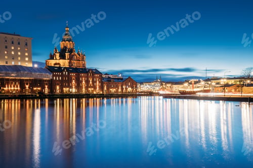 Preview: Helsinki, Finland. View Of Kanavaranta Street With Uspenski Cath