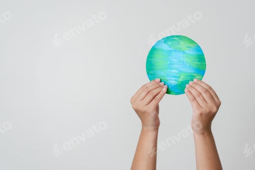 Preview: Showing how much I care the planet earth. Environmental conservation concept.
