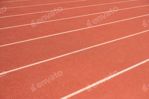 Preview: Close up shot of running track shot from low angle