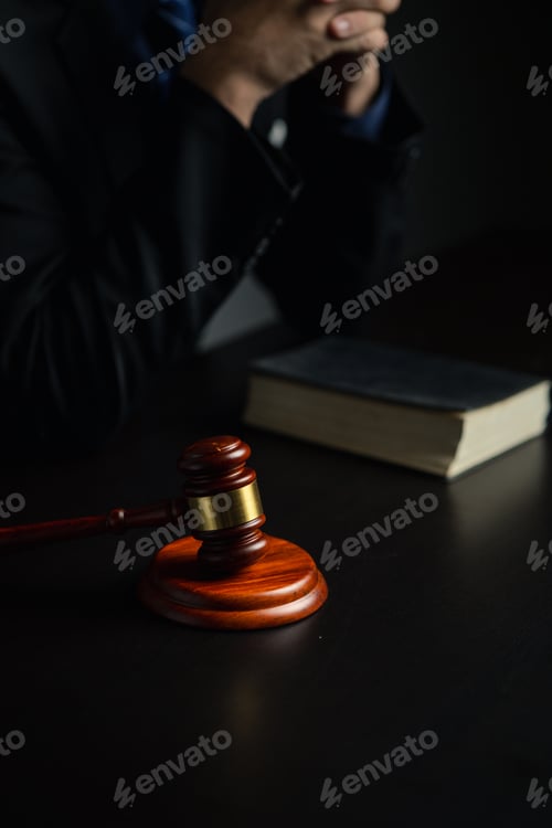 Preview: Lawyers, lawyers in the office and legal documents for use in arguing and planning cases for clients