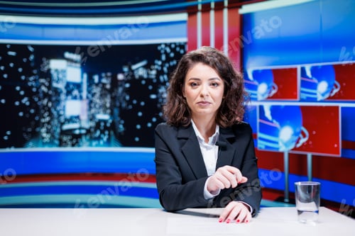 Preview: Woman presenter reading headlines