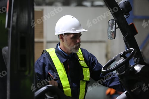 Preview: Man engineer standing on construction site or equipment maintenance work site.