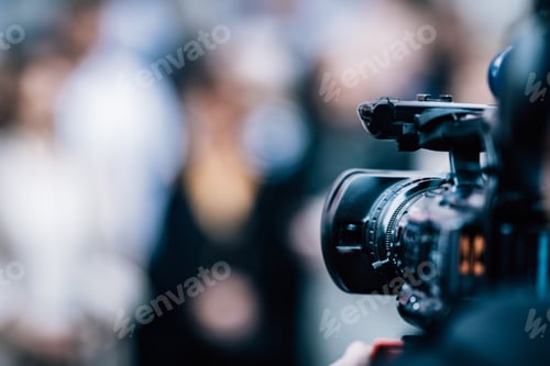 Preview: TV Camera Recording Political Rally