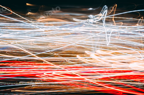 Preview: Beautiful timelapse shot of colorful lights at night