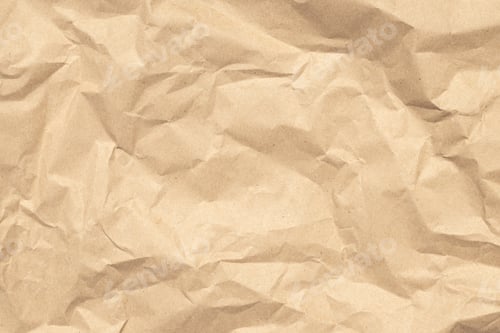 Preview: Crumpled paper texture, brown wrapping background. Beige packaging, vintage dirty page