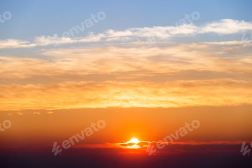 Preview: colorful dramatic sky with cloud at sunset