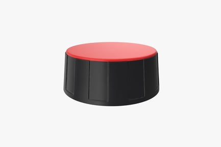 Preview: Red Alert Knob with Black Fluted Base