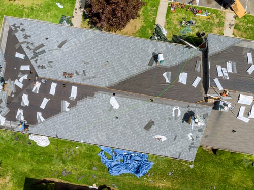Preview: Roofer repair replace shingle that has been damaged and needing replacement
