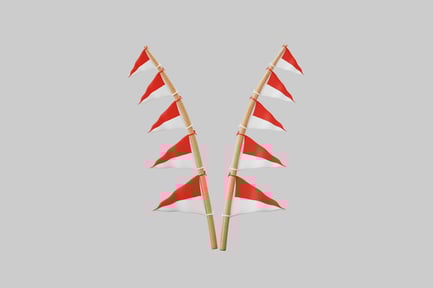 Preview: Festival indonesian bunting flags set