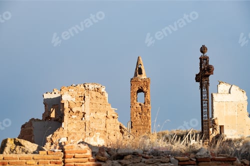 Preview: Ruins of the town of Belchite, Zaragoza. Spain