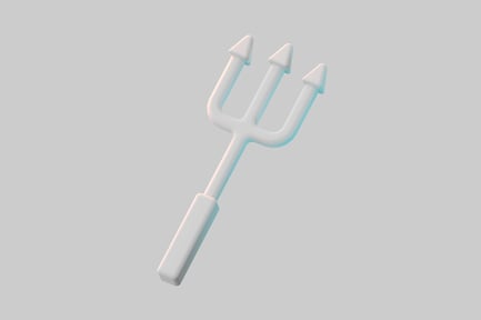 Preview: Simple cartoon white trident