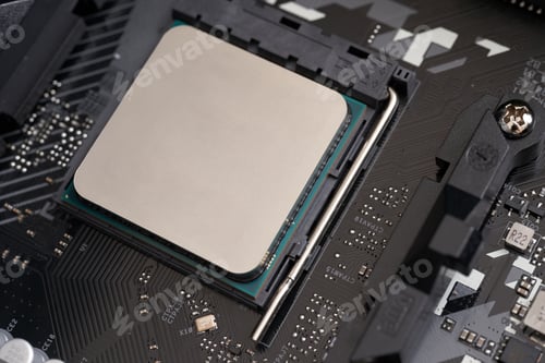 Preview: CPU with the cooling device of the desktop computer removed