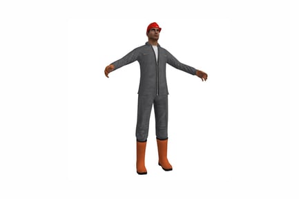 Preview: Figure man in tracksuit with outstretched arms