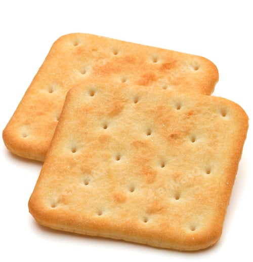 Preview: Dry cracker cookies isolated on white background cutout