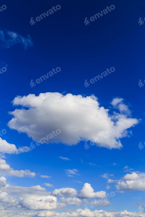 Preview: Blue sky with white clouds background.