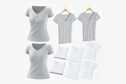 Preview: Women's Fitted V-Neck Tees Collection