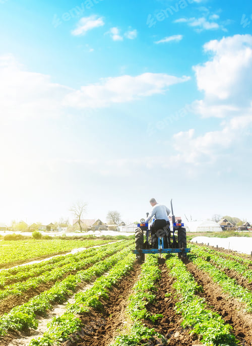 Preview: Farmer on a tractor cultivation field