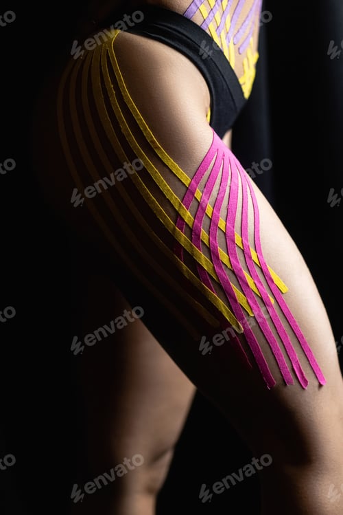 Preview: Aesthetic taping for cellulite removal. Cellulite treatment. .Body care