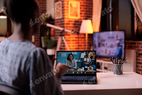Preview: Company remote team brainstorming on online business meeting