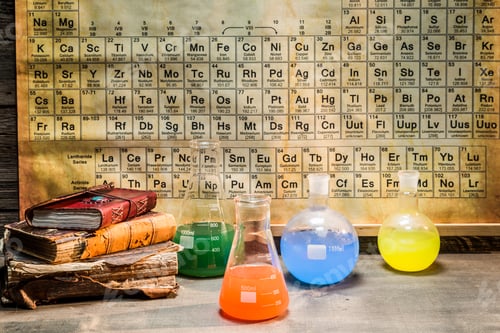 Preview: Vintage chemical lab during the experiment