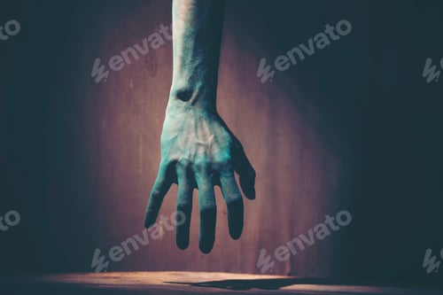 Preview: Halloween Ghost hand, art picture for Halloween concept